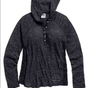 NWT Harley Davidson Lace sleeve Henley
